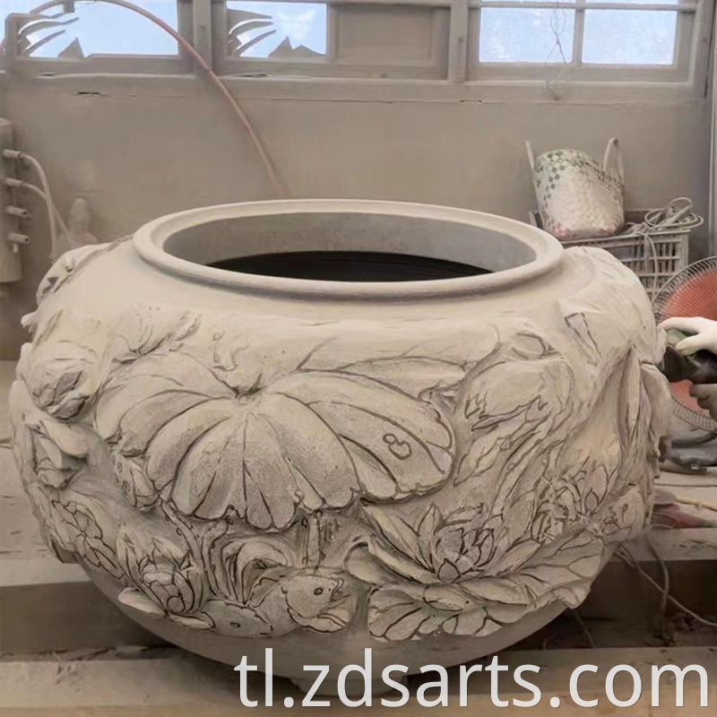 Customized Stone Fish Tank Flowerpot